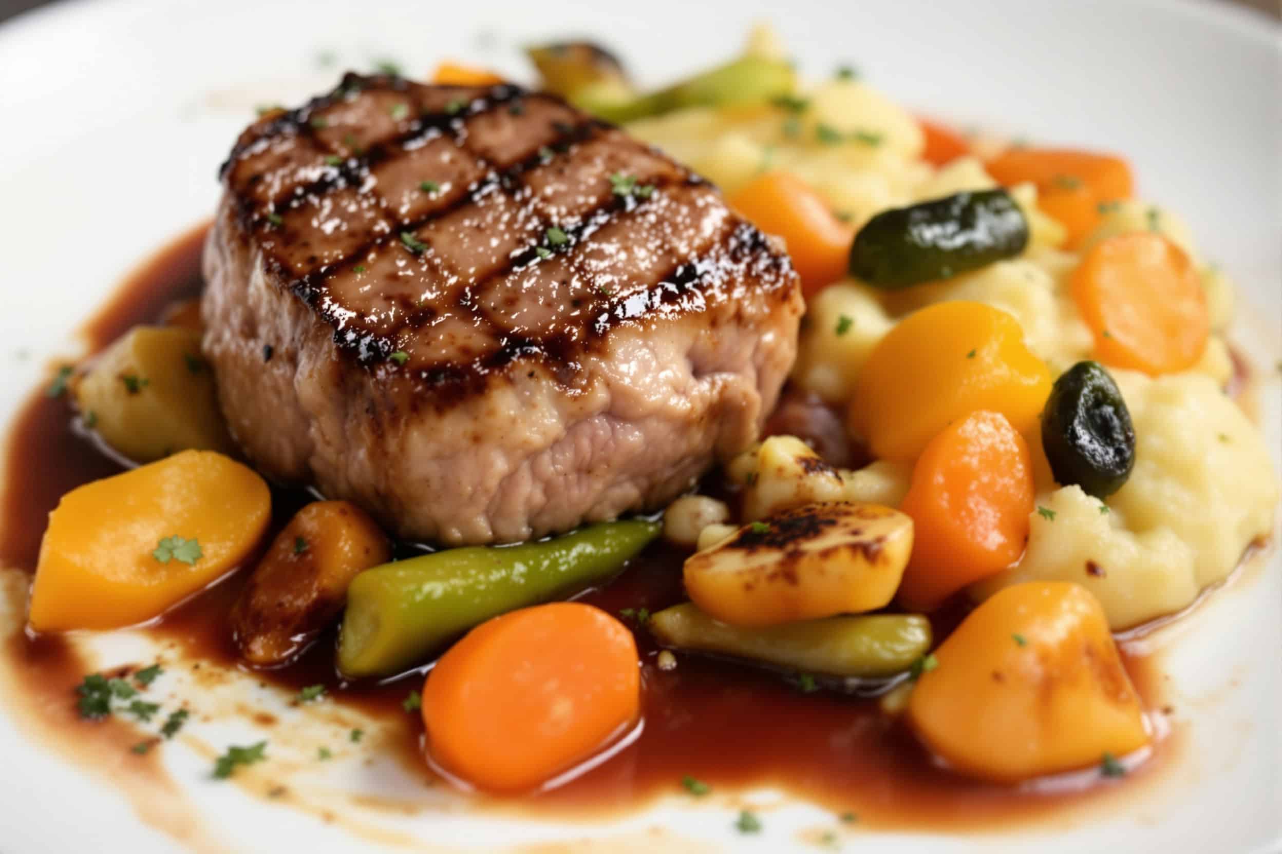 filet mignon et accompagnement