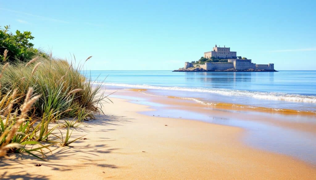 découvrez la plage des saumonards à oléron, un paradis de sable fin où la nature préservée se mêle à une vue imprenable sur le célèbre fort boyard. idéal pour détente et paysages authentiques.