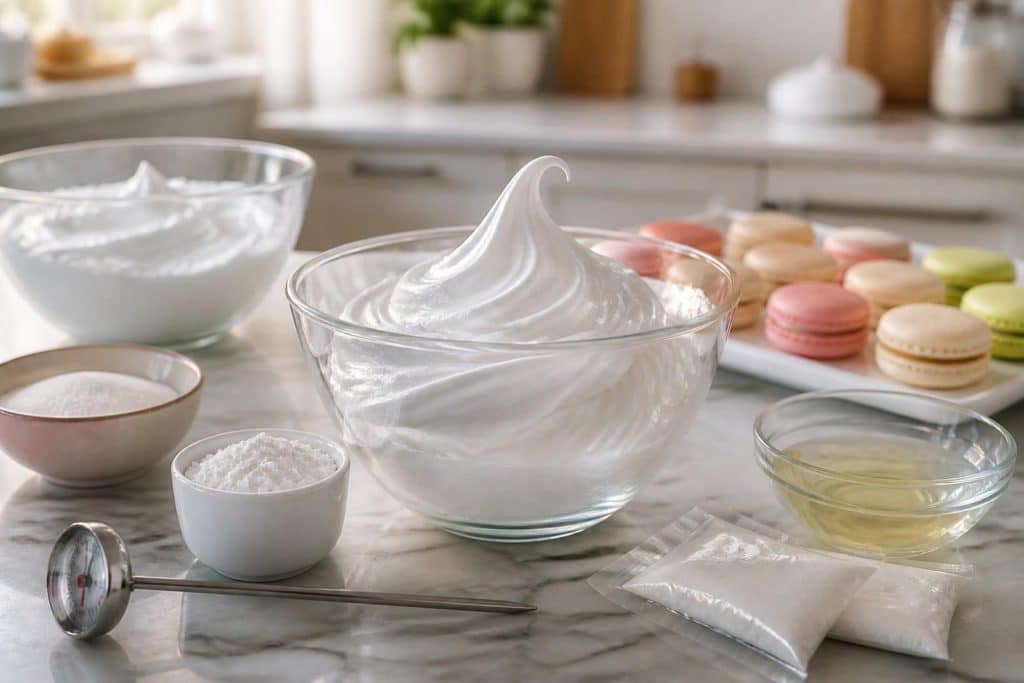 découvrez la recette facile et inratable de la meringue italienne parfaite pour réussir vos macarons à coup sûr.