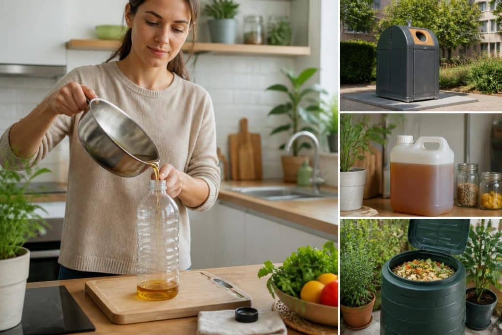 découvrez où jeter l'huile de friture usagée en toute sécurité et respect de l'environnement, avec des solutions simples et des conseils pratiques à adopter facilement.