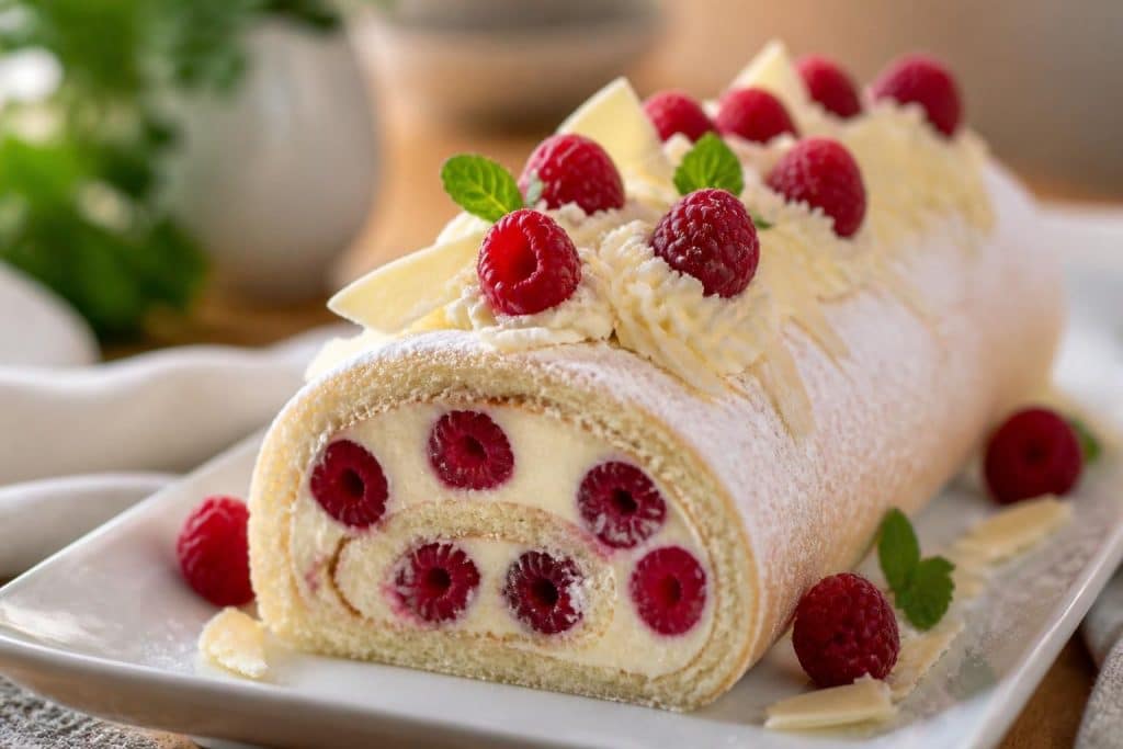 découvrez notre recette facile et gourmande de bûche vanille framboise, parfaite pour les fêtes. un dessert savoureux alliant douceur de la vanille et fraîcheur des framboises.