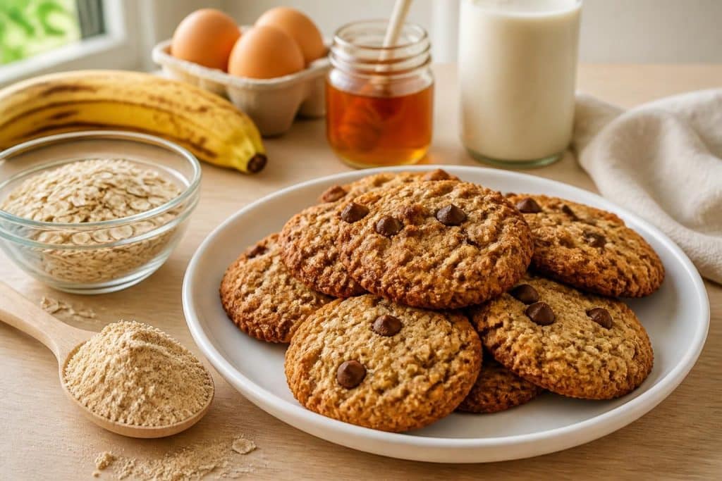 découvrez une recette facile et rapide de cookies protéinés aux flocons d'avoine, idéale pour une collation saine et gourmande.