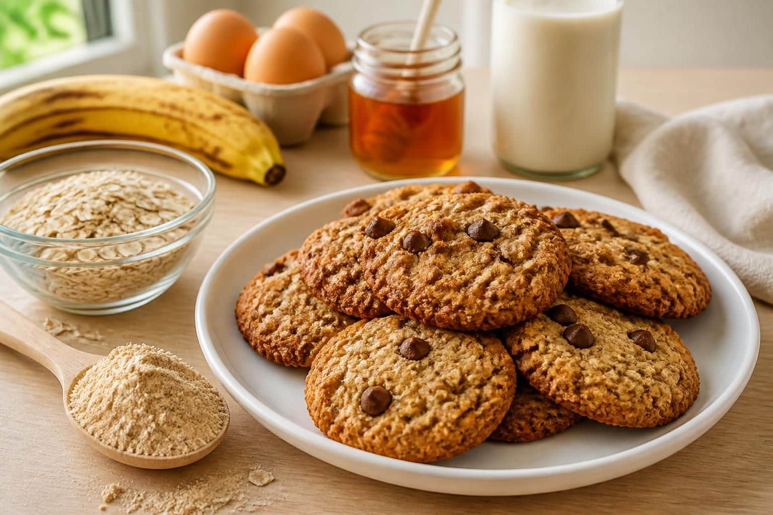 découvrez une recette facile et rapide de cookies protéinés aux flocons d'avoine, idéale pour une collation saine et gourmande.