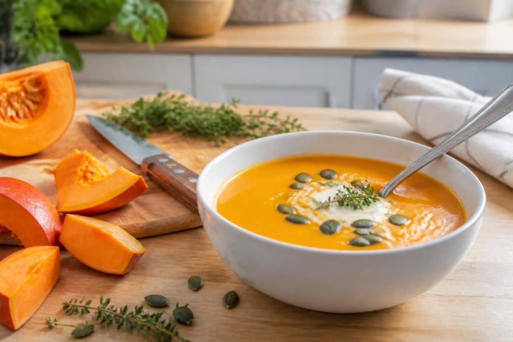 découvrez une recette de soupe de potimarron facile et rapide à préparer, idéale pour un repas réconfortant et savoureux en toute simplicité.