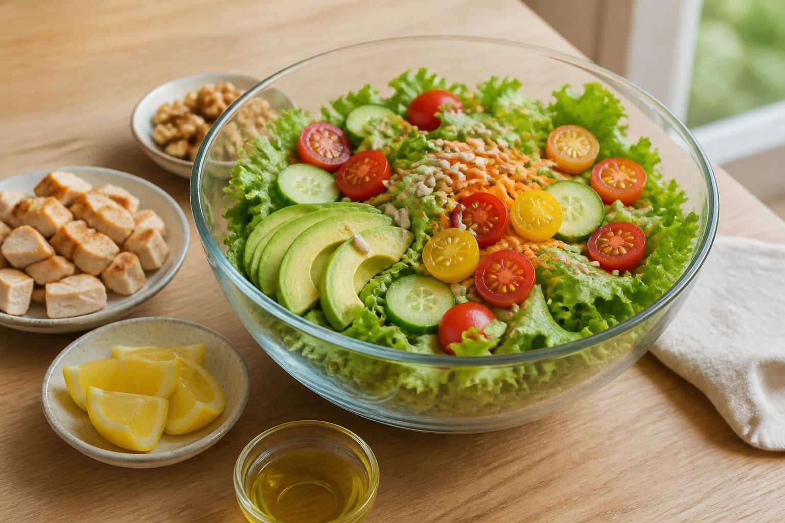 découvrez nos recettes de salades healthy simples et rapides, parfaites pour un repas équilibré et savoureux au quotidien.